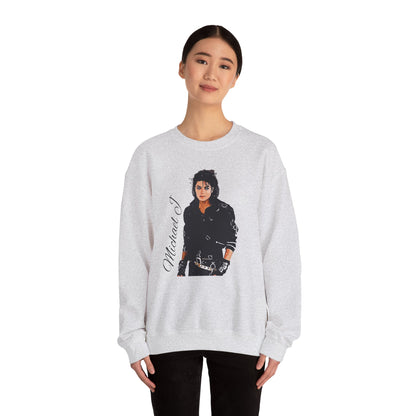 Felpa Michael J - Graphic Crewneck Sweatshirt — Retro Pop Icon Portrait