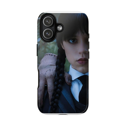 Mercoledì - Gothic Schoolgirl Phone Case — Dark Portrait Protective Tough Case