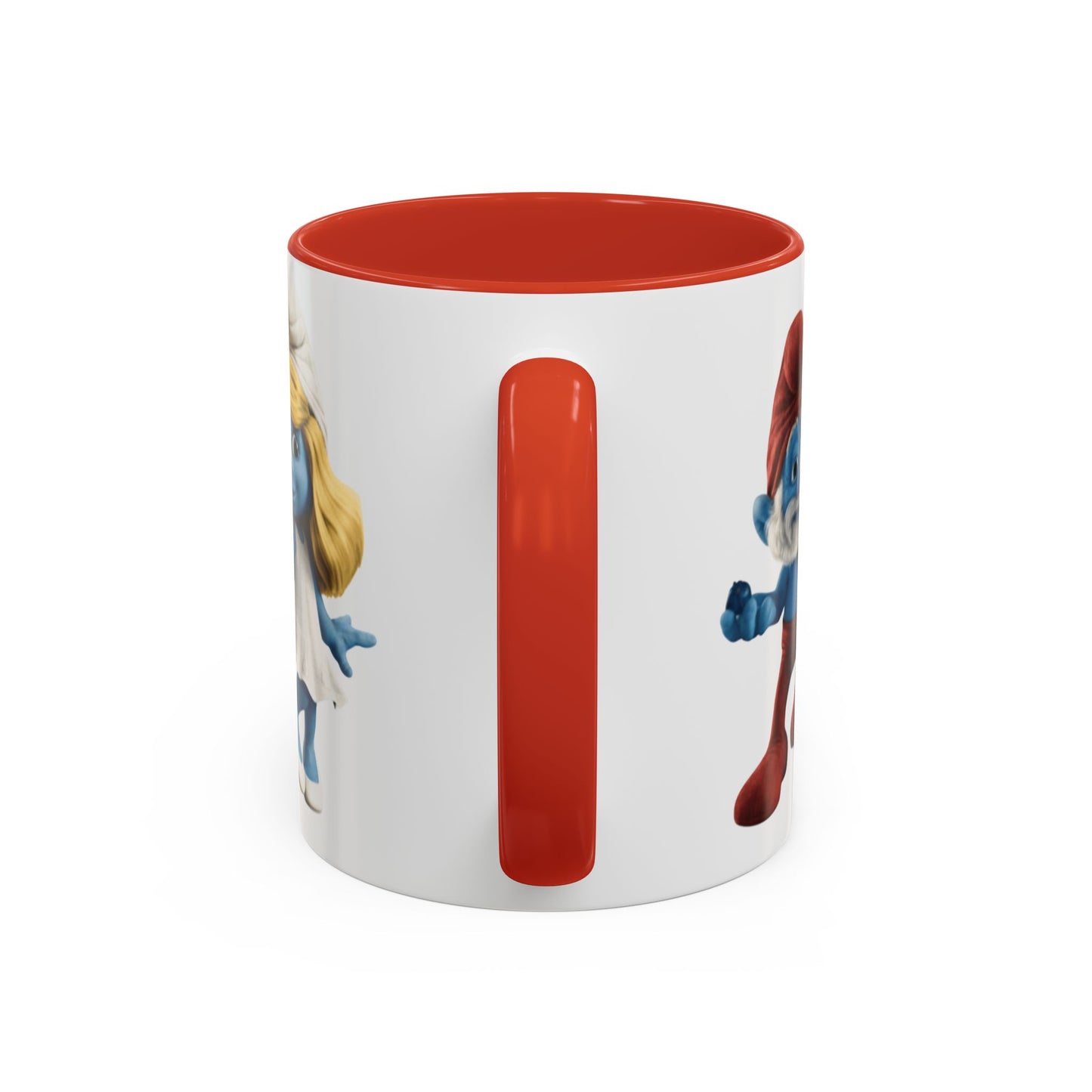 TAZZA PUFFI 3D - Smurf Characters Accent Coffee Mug (11/15oz) — Blue Cartoon Family Coffee Cup