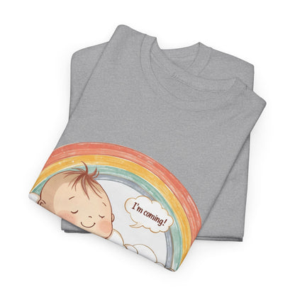 T-Shirt Premom Rainbow Baby I'M Coming