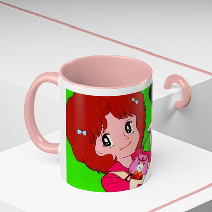 Spank tenero ribacuori Tazza — Whimsical Girl & Bunny Accent Coffee Mug