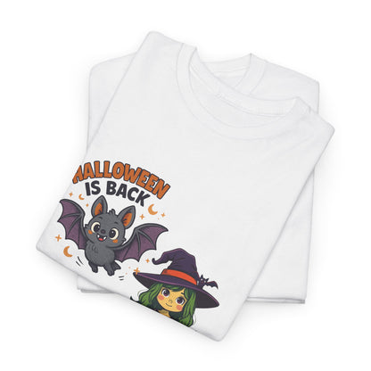 Maglietta strega di Halloween - Maglietta unisex in cotone pesante, Maglietta da strega carina, Maglietta con costume di Halloween, Abbigliamento spettrale, Maglietta "Dolcetto o scherzetto"