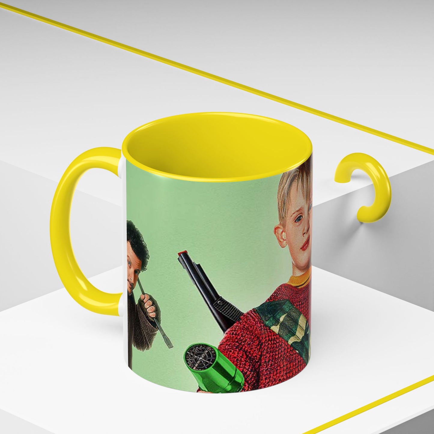 Tazza Mamma ho perso l'aereo -Home Alone Movie Mug — Macaulay Culkin Kevin & Wet Bandits Holiday Coffee Mug (11/15oz)