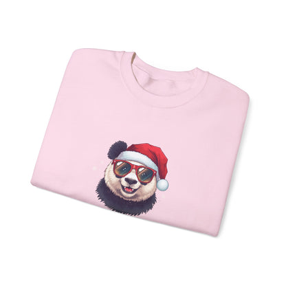 Felpa con buffo Panda natalizio Unisex | Regalo di Natale, Abbigliamento per le feste, Capi essenziali comodi, Girocollo unisex, Felpa carina