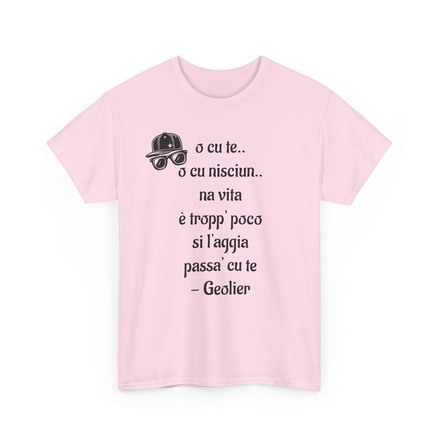 Maglietta unisex con citazione Geolier, maglietta ispiratrice, abbigliamento casual, regalo per gli amanti della musica, maglietta grafica alla moda