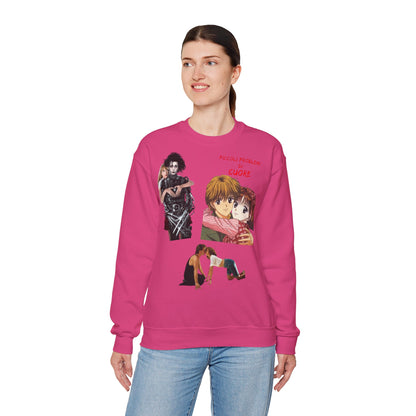 Felpa Unisex anni 90 Anime Collage Crewneck Sweatshirt — Retro Romance & Gothic Art Graphic