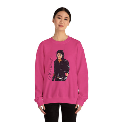 Felpa Michael J - Graphic Crewneck Sweatshirt — Retro Pop Icon Portrait