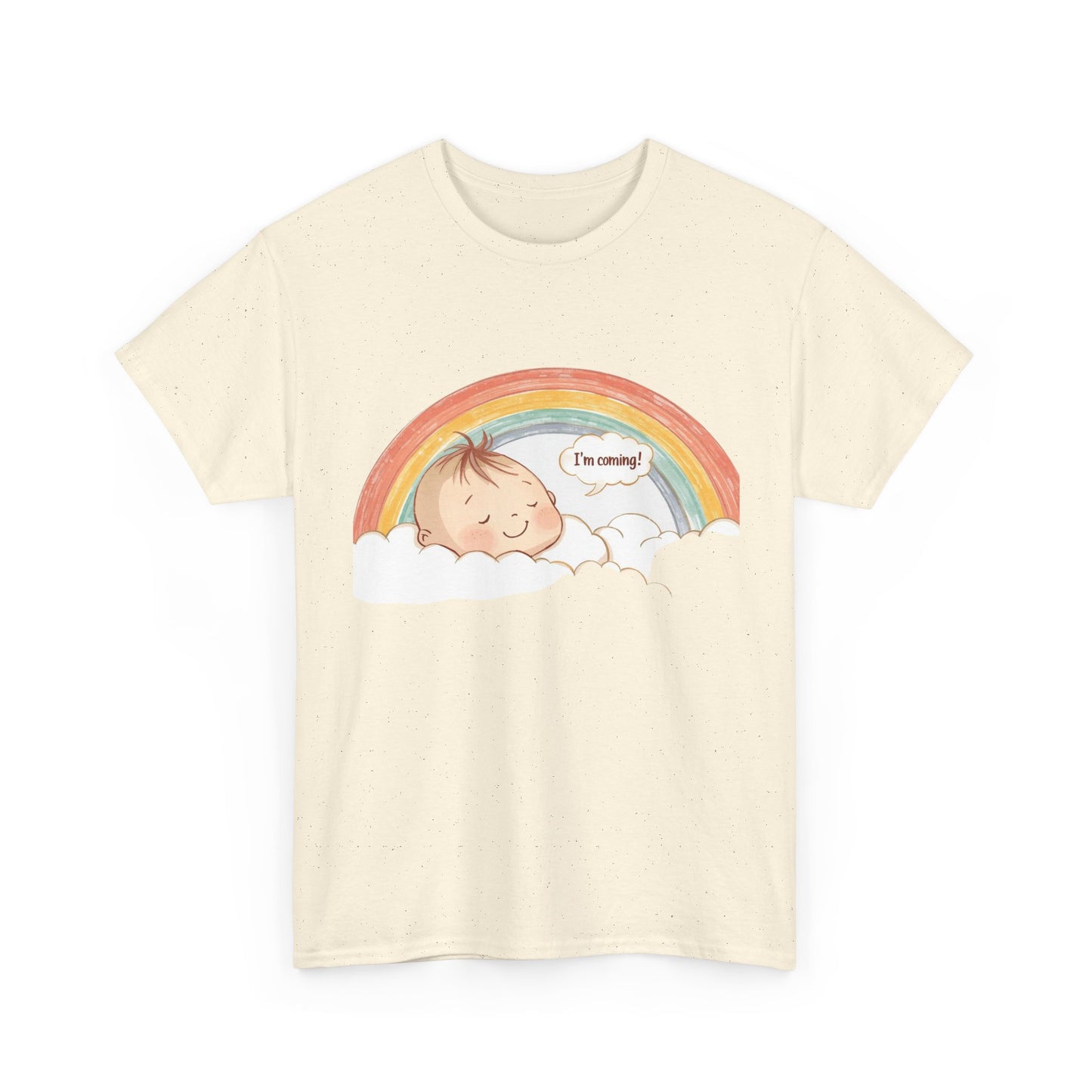 T-Shirt Premom Rainbow Baby I'M Coming