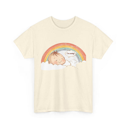 T-Shirt Premom Rainbow Baby I'M Coming