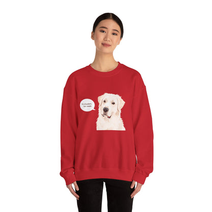 FELPA GIROCOLLO - SONO TESTARDO MA DOLCE Cute Dog Quote Crewneck Sweatshirt