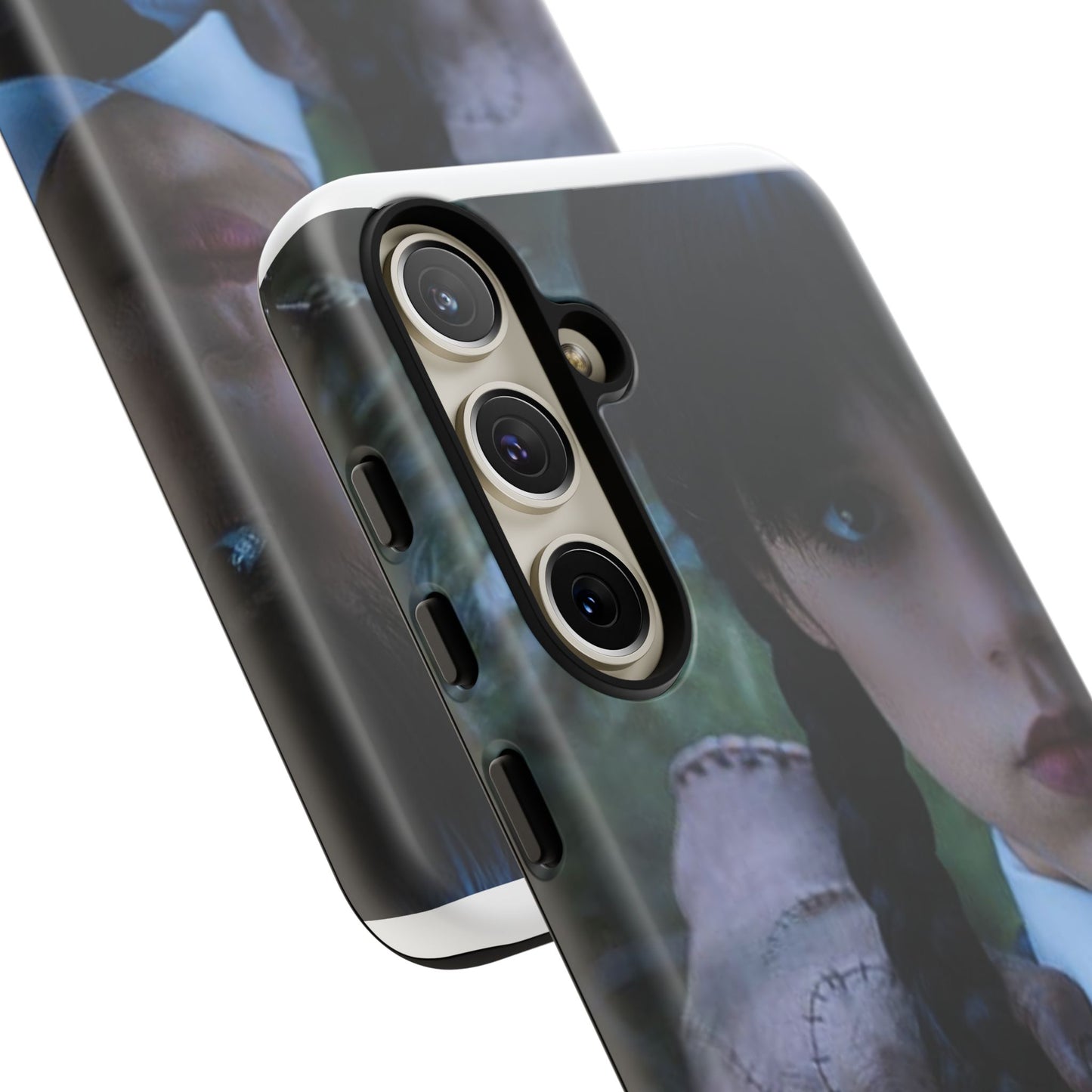 Mercoledì - Gothic Schoolgirl Phone Case — Dark Portrait Protective Tough Case