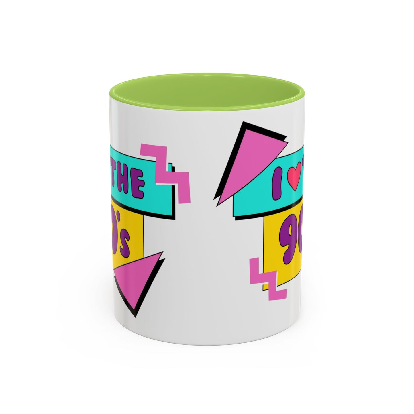 Tazza "I Love The 90s" Accent Coffee Mug — Retro 90s Nostalgia Ceramic Mug