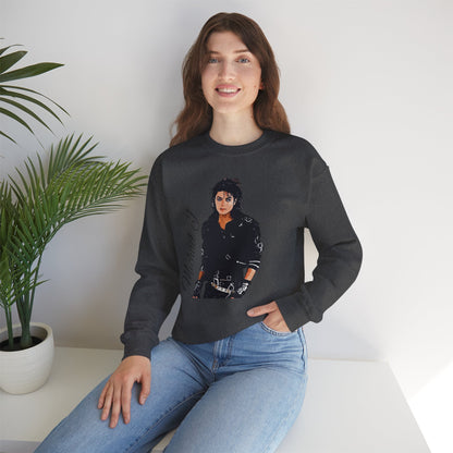 Felpa Michael J - Graphic Crewneck Sweatshirt — Retro Pop Icon Portrait