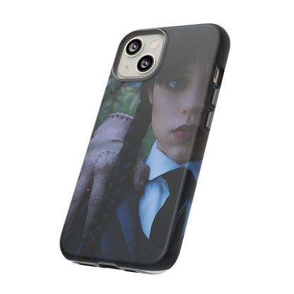 Mercoledì - Gothic Schoolgirl Phone Case — Dark Portrait Protective Tough Case