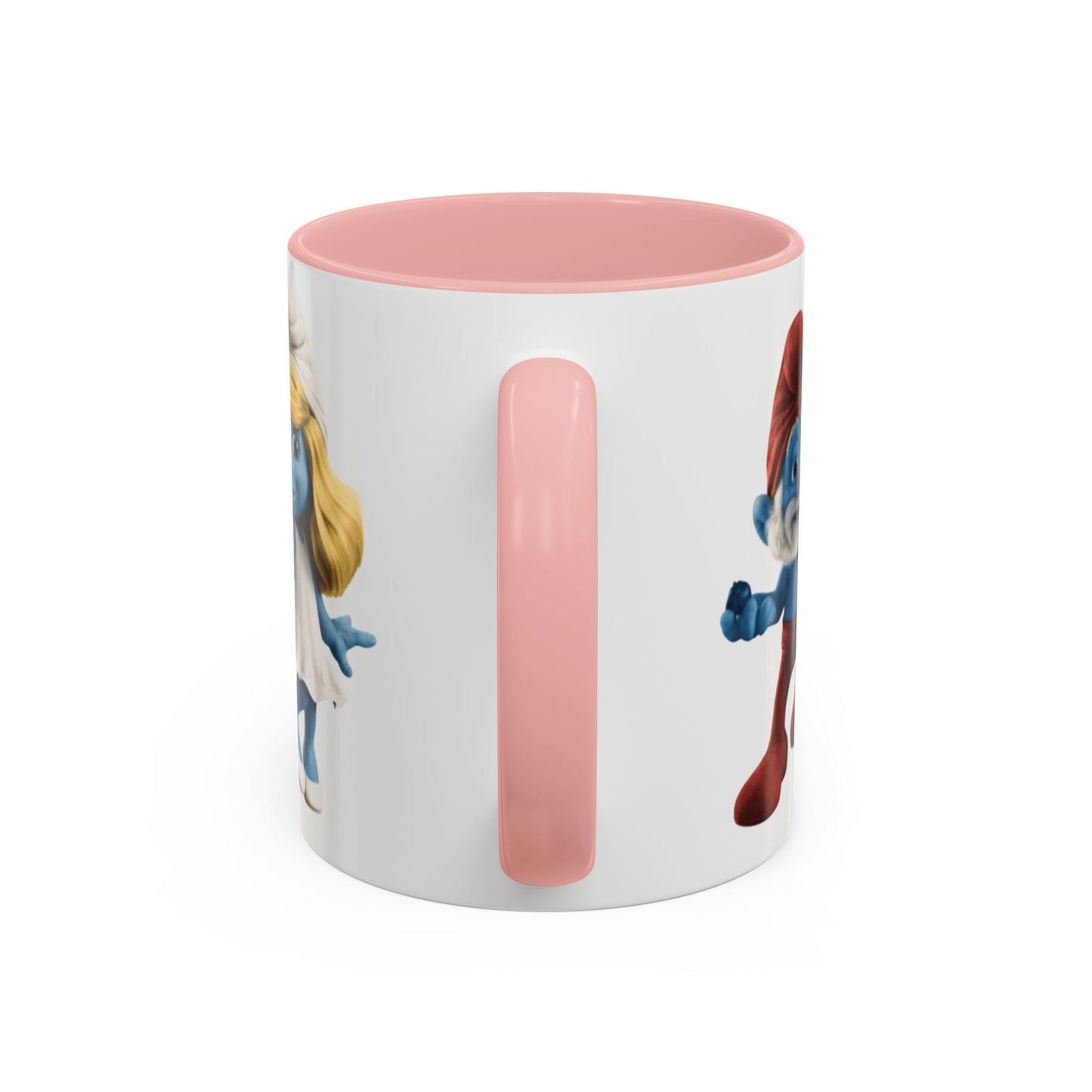 TAZZA PUFFI 3D - Smurf Characters Accent Coffee Mug (11/15oz) — Blue Cartoon Family Coffee Cup