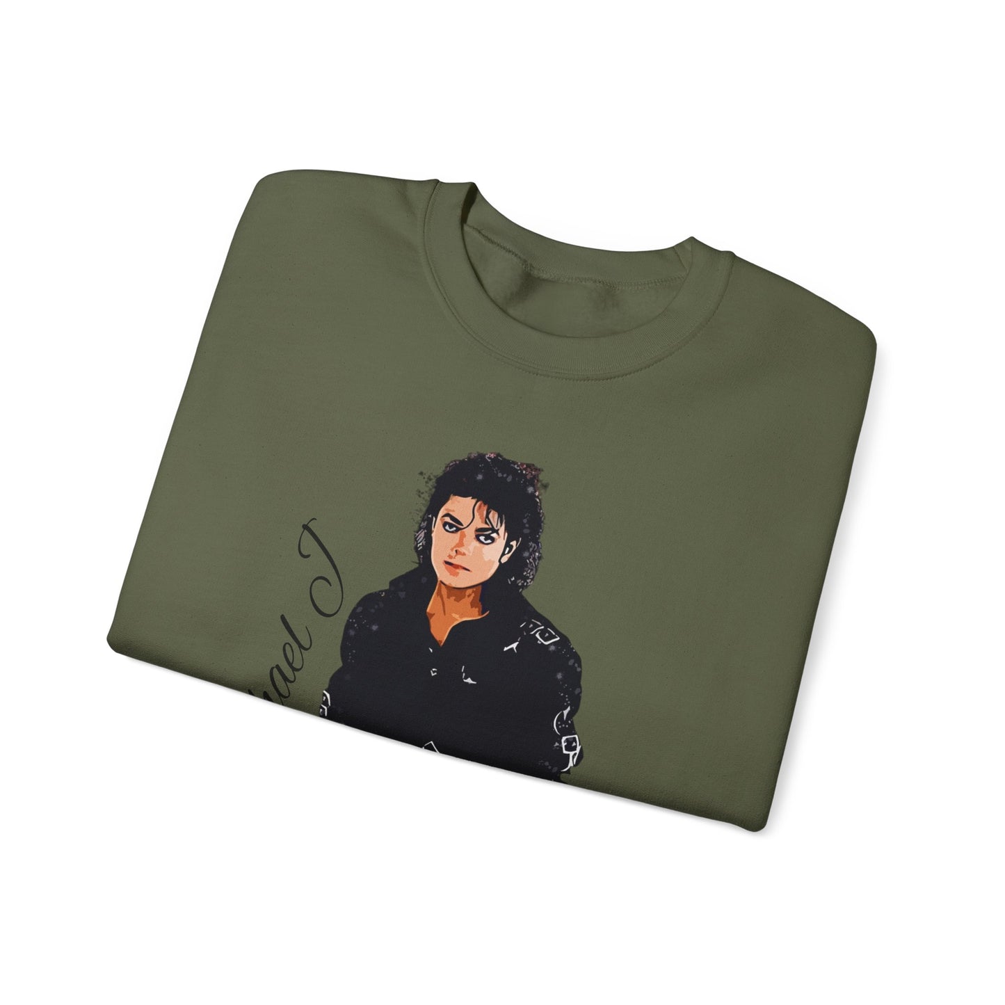 Felpa Michael J - Graphic Crewneck Sweatshirt — Retro Pop Icon Portrait