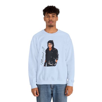 Felpa Michael J - Graphic Crewneck Sweatshirt — Retro Pop Icon Portrait