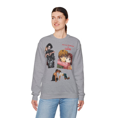 Felpa Unisex anni 90 Anime Collage Crewneck Sweatshirt — Retro Romance & Gothic Art Graphic