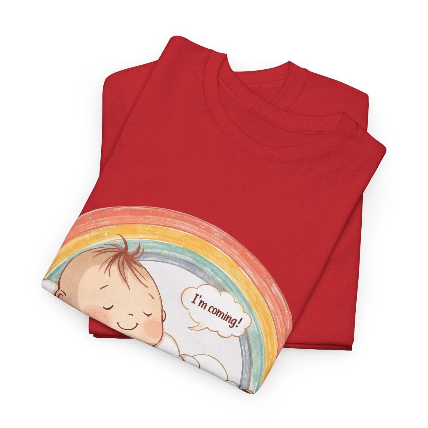 T-Shirt Premom Rainbow Baby I'M Coming