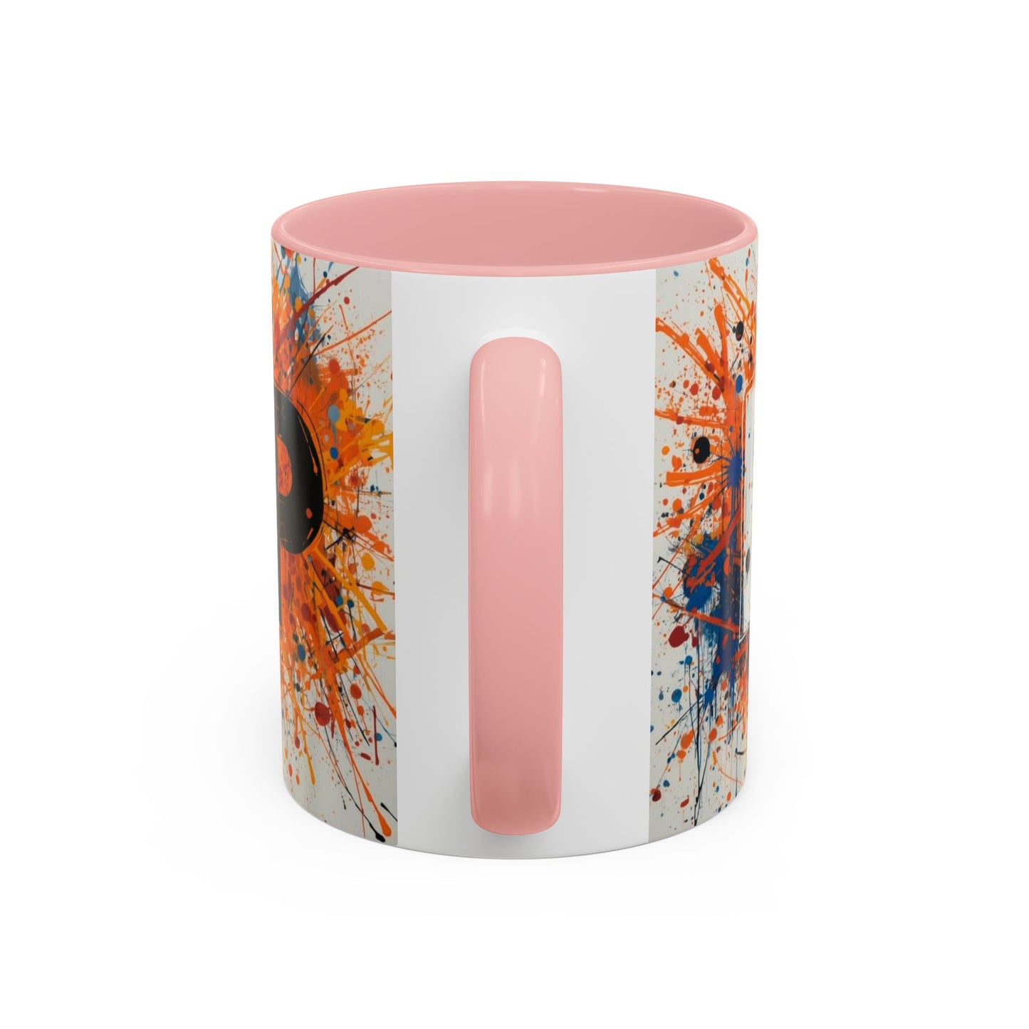 TAZZA Rise Up - Coffee Mug — Bold Orange Paint-Splash Motivational Mug (11/15oz)