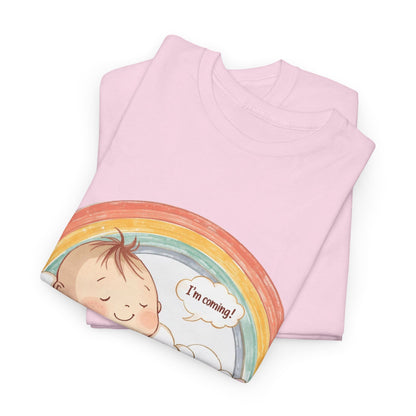 T-Shirt Premom Rainbow Baby I'M Coming