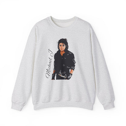 Felpa Michael J - Graphic Crewneck Sweatshirt — Retro Pop Icon Portrait