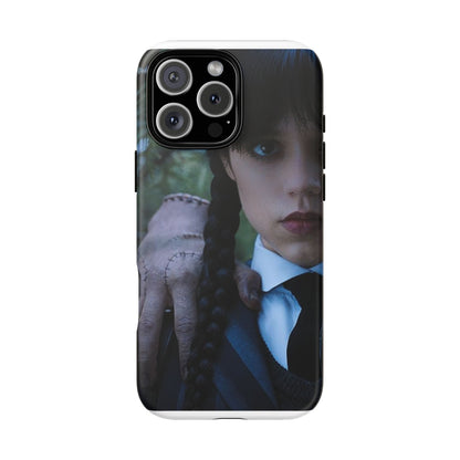 Mercoledì - Gothic Schoolgirl Phone Case — Dark Portrait Protective Tough Case