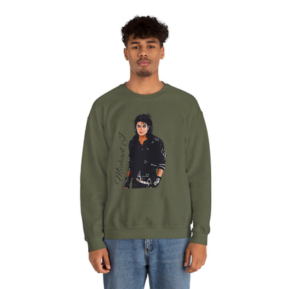 Felpa Michael J - Graphic Crewneck Sweatshirt — Retro Pop Icon Portrait