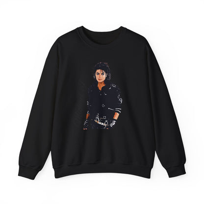 Felpa Michael J - Graphic Crewneck Sweatshirt — Retro Pop Icon Portrait