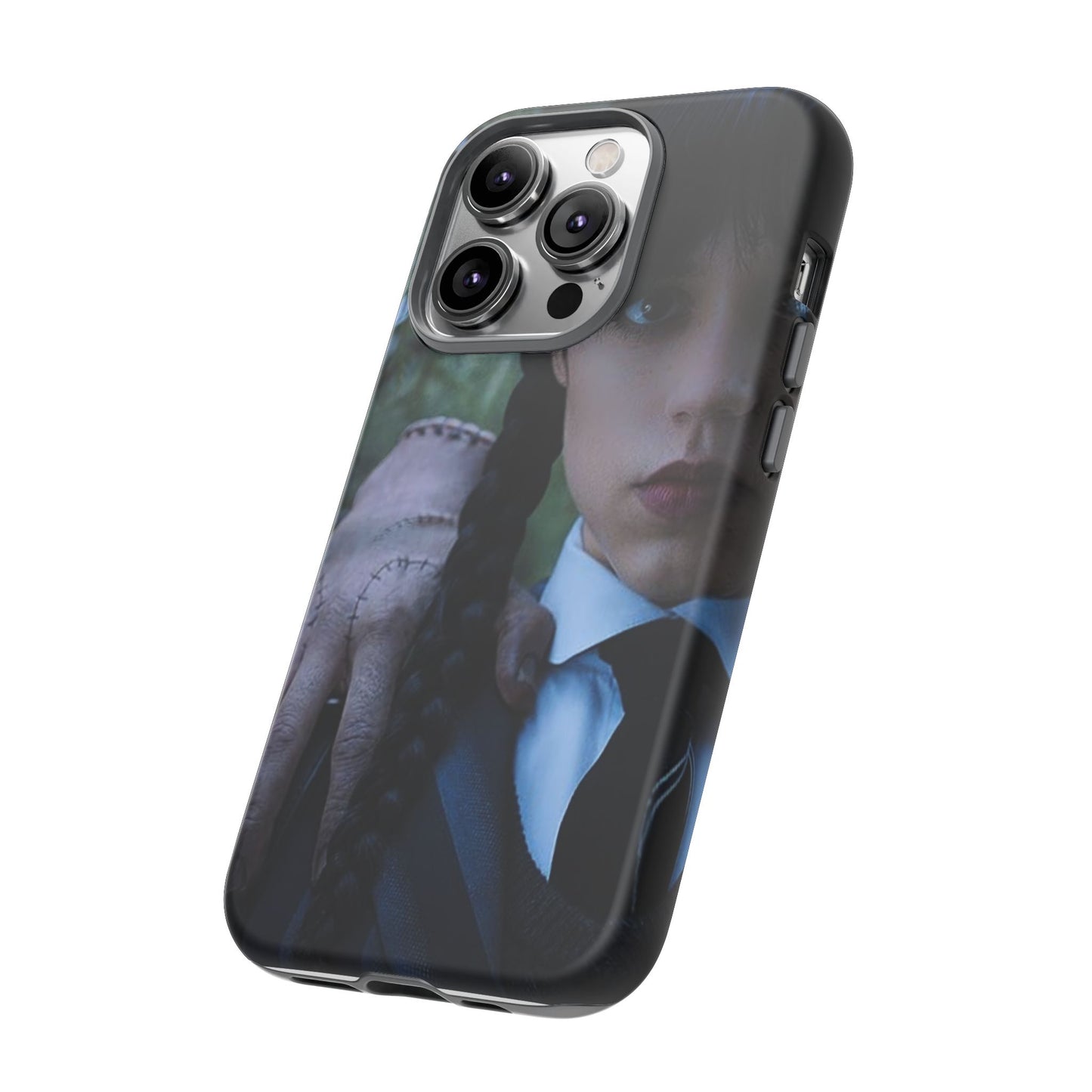 Mercoledì - Gothic Schoolgirl Phone Case — Dark Portrait Protective Tough Case