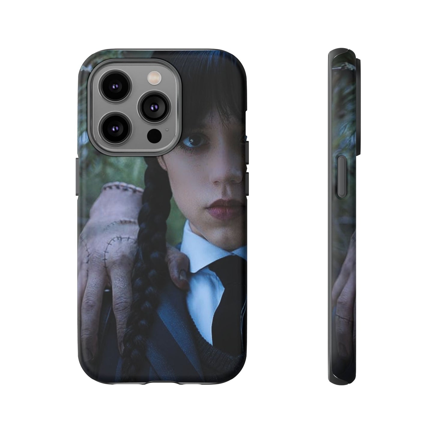 Mercoledì - Gothic Schoolgirl Phone Case — Dark Portrait Protective Tough Case