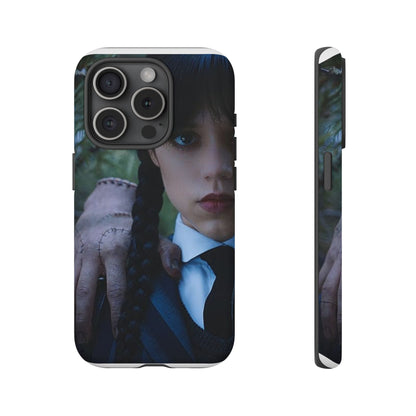 Mercoledì - Gothic Schoolgirl Phone Case — Dark Portrait Protective Tough Case