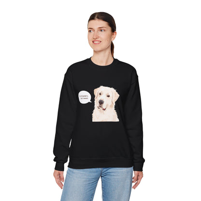 FELPA GIROCOLLO - SONO TESTARDO MA DOLCE Cute Dog Quote Crewneck Sweatshirt