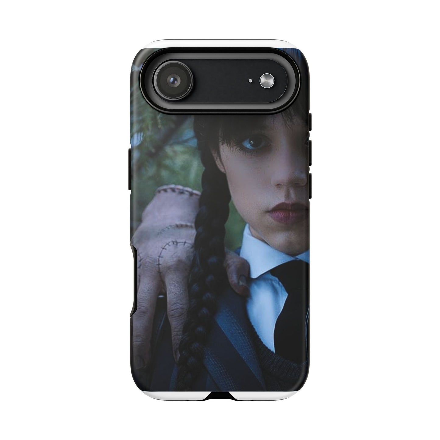 Mercoledì - Gothic Schoolgirl Phone Case — Dark Portrait Protective Tough Case