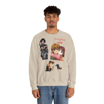 Felpa Unisex anni 90 Anime Collage Crewneck Sweatshirt — Retro Romance & Gothic Art Graphic