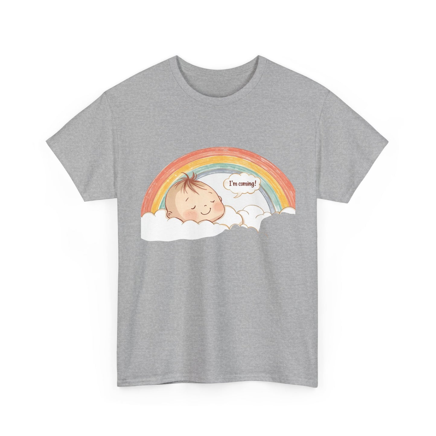 T-Shirt Premom Rainbow Baby I'M Coming