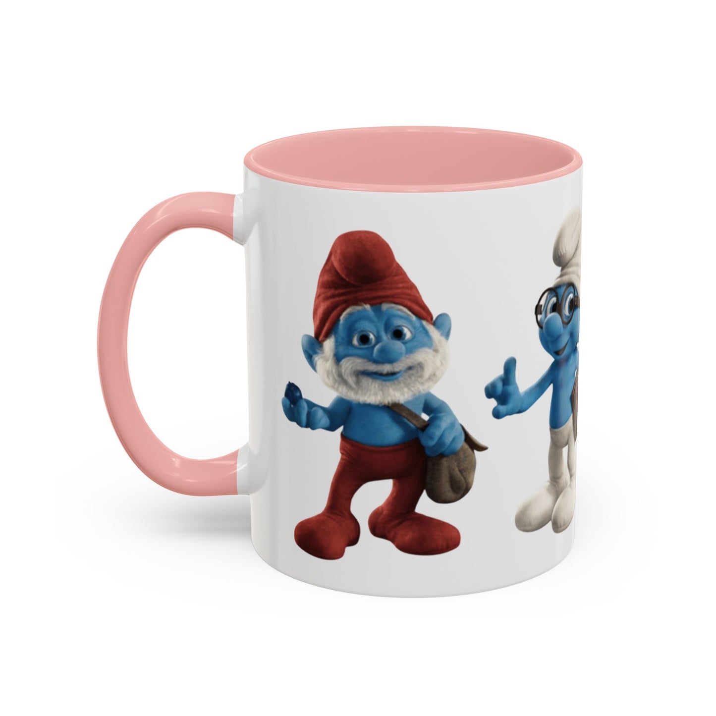 TAZZA PUFFI 3D - Smurf Characters Accent Coffee Mug (11/15oz) — Blue Cartoon Family Coffee Cup
