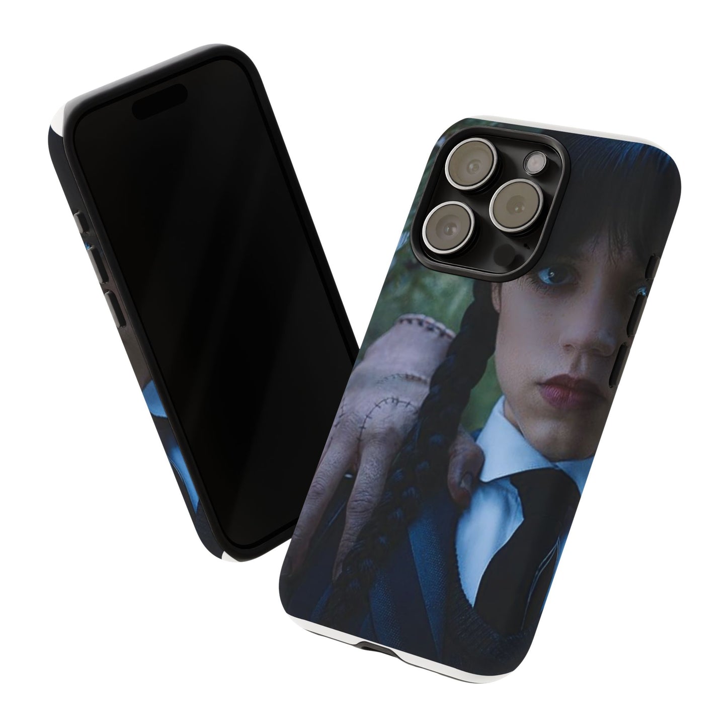 Mercoledì - Gothic Schoolgirl Phone Case — Dark Portrait Protective Tough Case