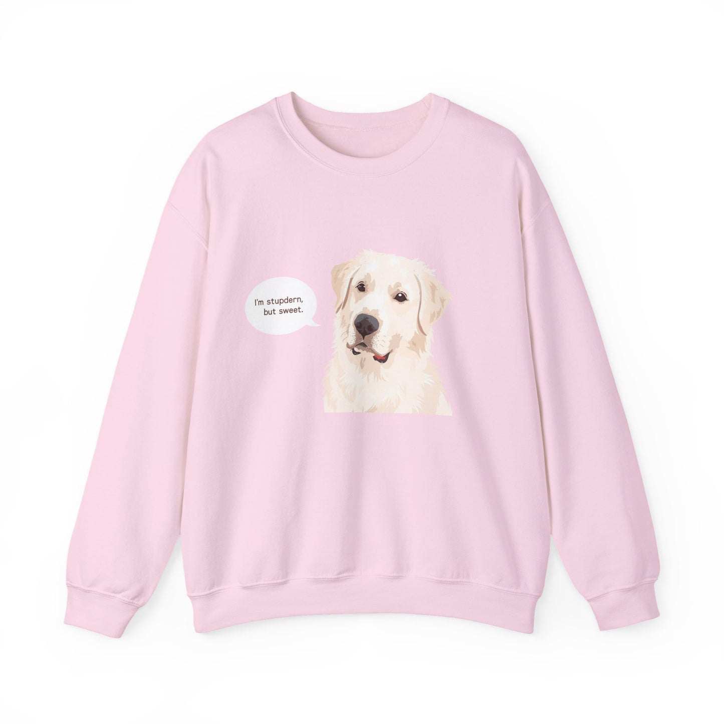 FELPA GIROCOLLO - SONO TESTARDO MA DOLCE Cute Dog Quote Crewneck Sweatshirt