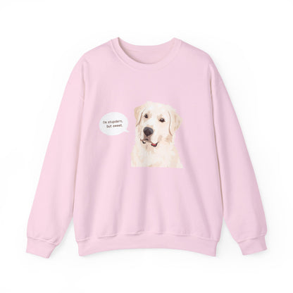FELPA GIROCOLLO - SONO TESTARDO MA DOLCE Cute Dog Quote Crewneck Sweatshirt