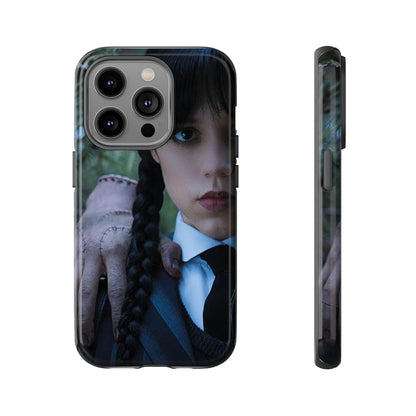 Mercoledì - Gothic Schoolgirl Phone Case — Dark Portrait Protective Tough Case