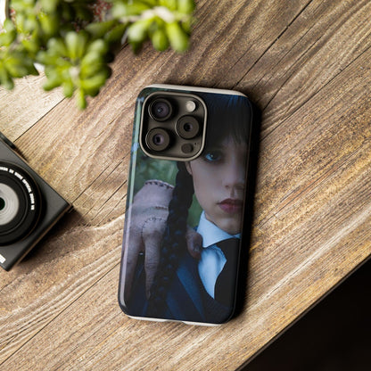 Mercoledì - Gothic Schoolgirl Phone Case — Dark Portrait Protective Tough Case