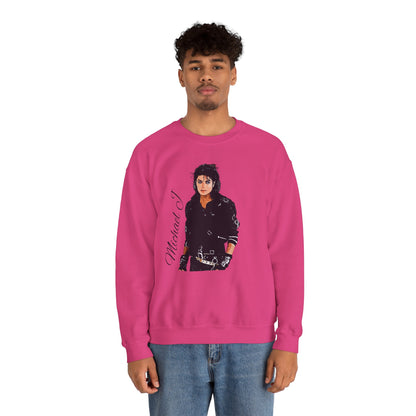 Felpa Michael J - Graphic Crewneck Sweatshirt — Retro Pop Icon Portrait