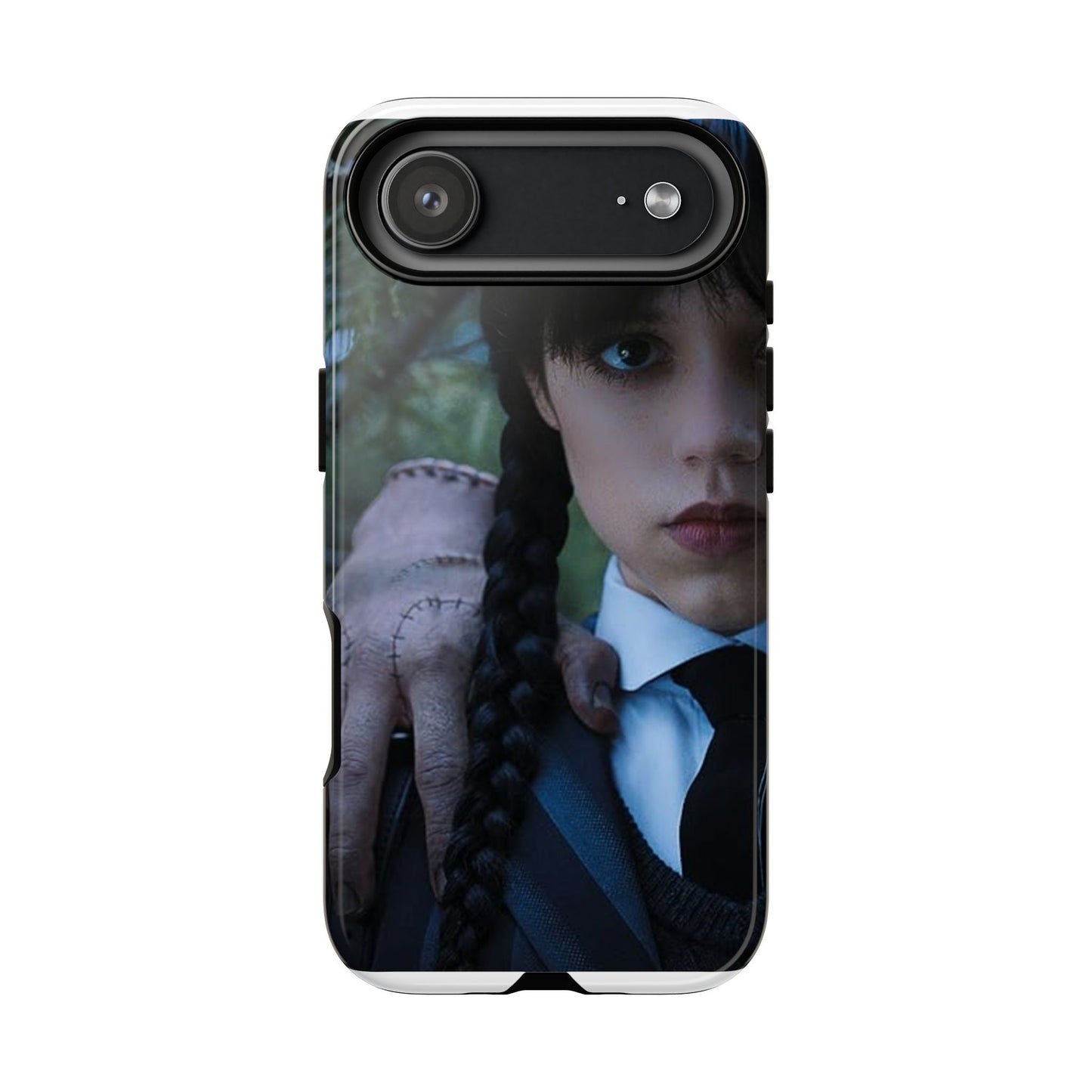 Mercoledì - Gothic Schoolgirl Phone Case — Dark Portrait Protective Tough Case