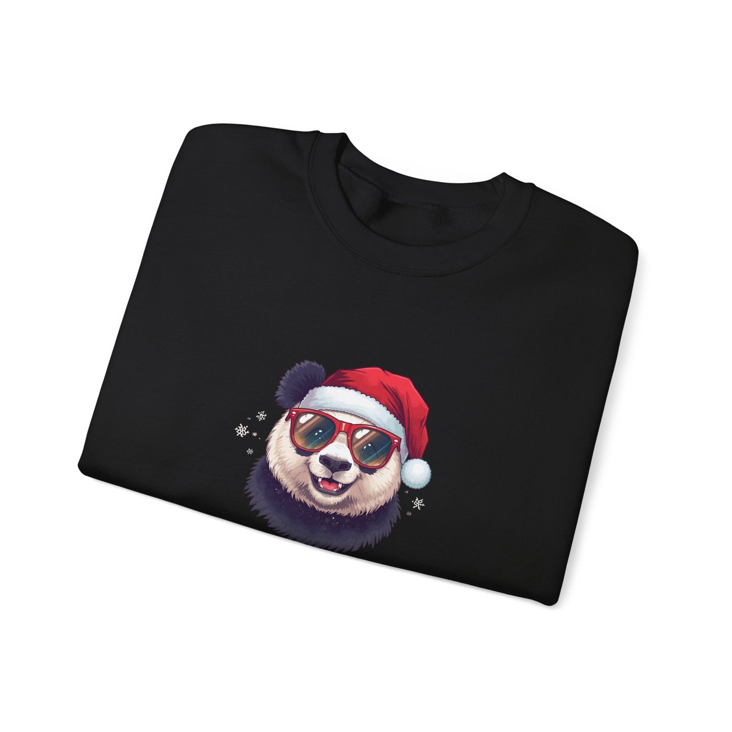 Felpa con buffo Panda natalizio Unisex | Regalo di Natale, Abbigliamento per le feste, Capi essenziali comodi, Girocollo unisex, Felpa carina