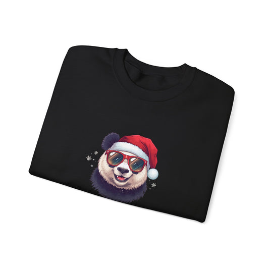 Felpa con buffo Panda natalizio Unisex | Regalo di Natale, Abbigliamento per le feste, Capi essenziali comodi, Girocollo unisex, Felpa carina