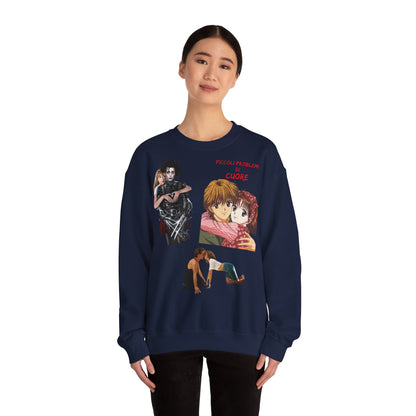Felpa Unisex anni 90 Anime Collage Crewneck Sweatshirt — Retro Romance & Gothic Art Graphic