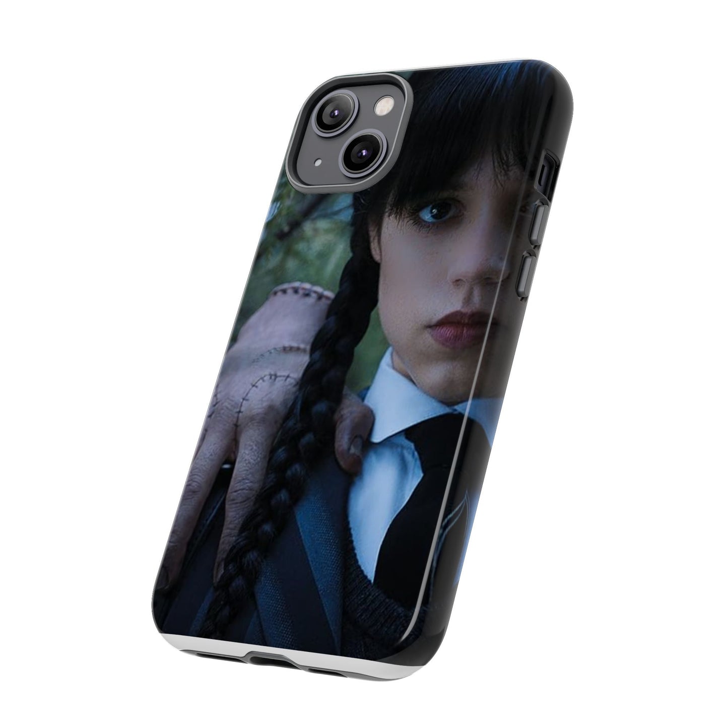 Mercoledì - Gothic Schoolgirl Phone Case — Dark Portrait Protective Tough Case