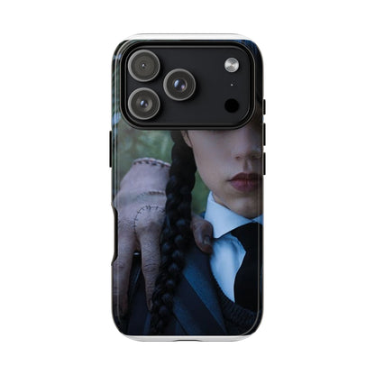 Mercoledì - Gothic Schoolgirl Phone Case — Dark Portrait Protective Tough Case