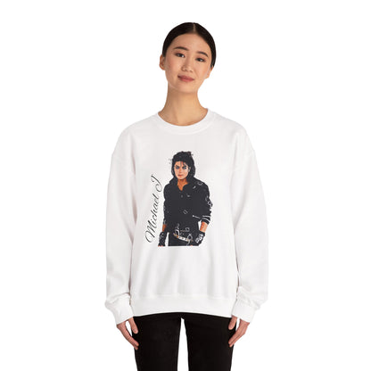 Felpa Michael J - Graphic Crewneck Sweatshirt — Retro Pop Icon Portrait